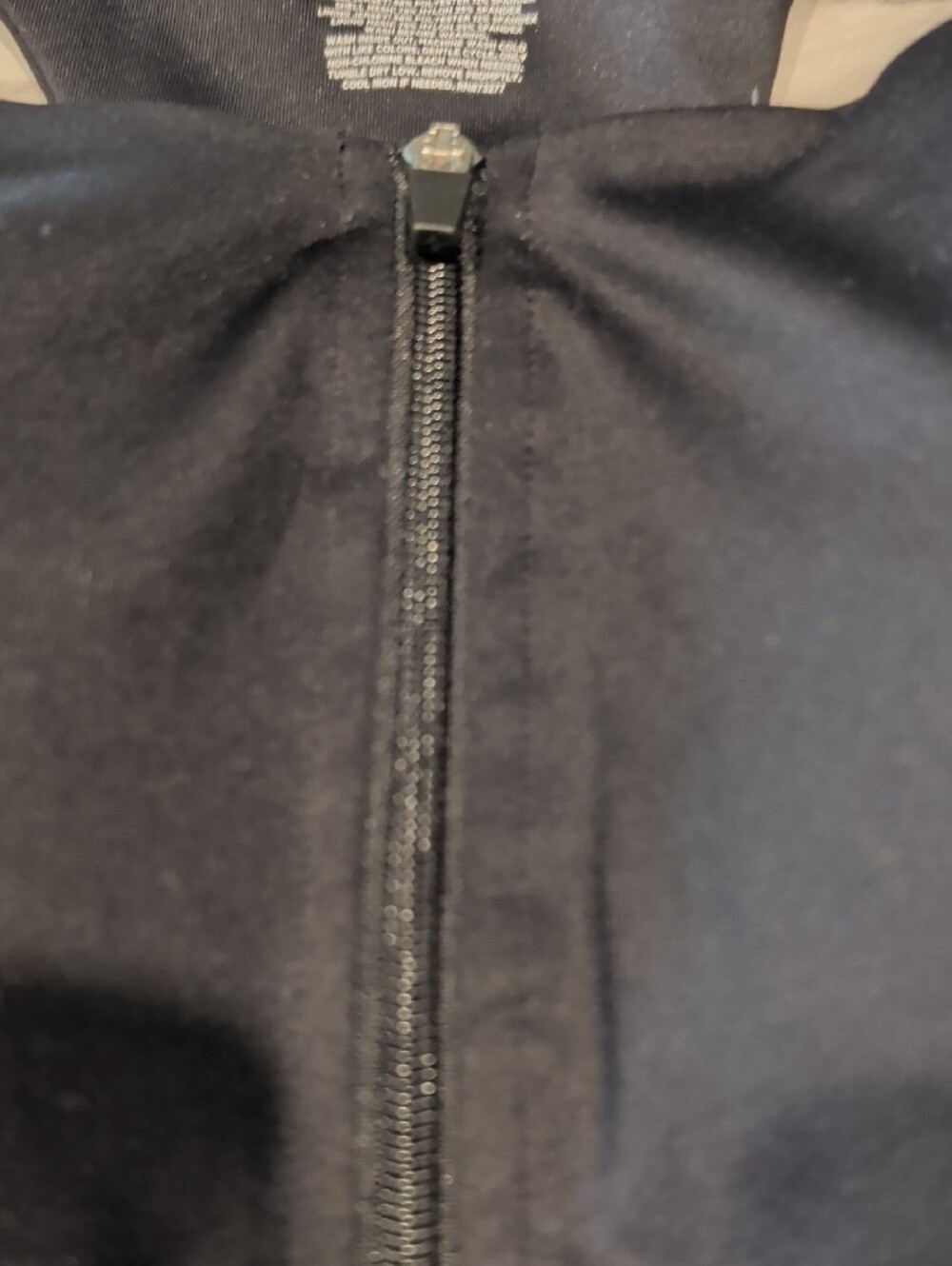 TEK GEAR 3X Black Front-Zip Racerback Sports Bra - Picture 3 of 8